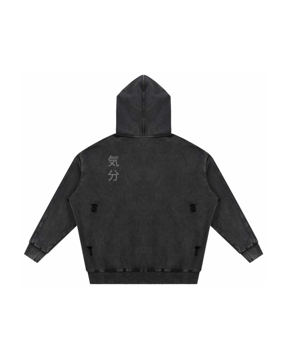 snow washed hoodie — back